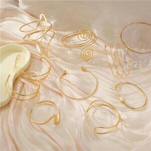9 Pcs Arm Cuff Bracelets for Women Upper Arm Bands Armband Armlet Cuff